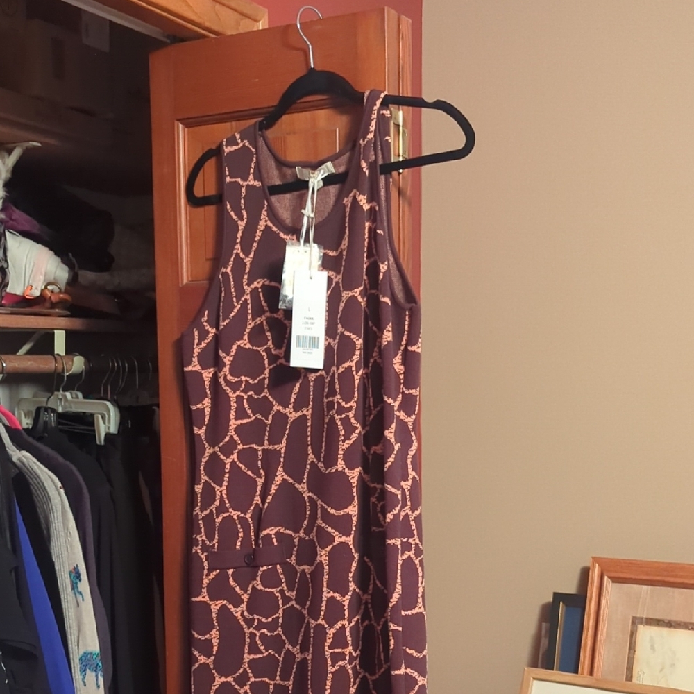 Etcetera Leopard Print Knit Dress